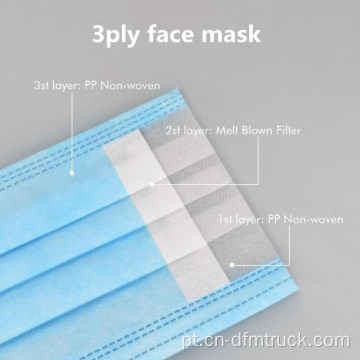 Máscara de proteção de 3 camadas para uso civil